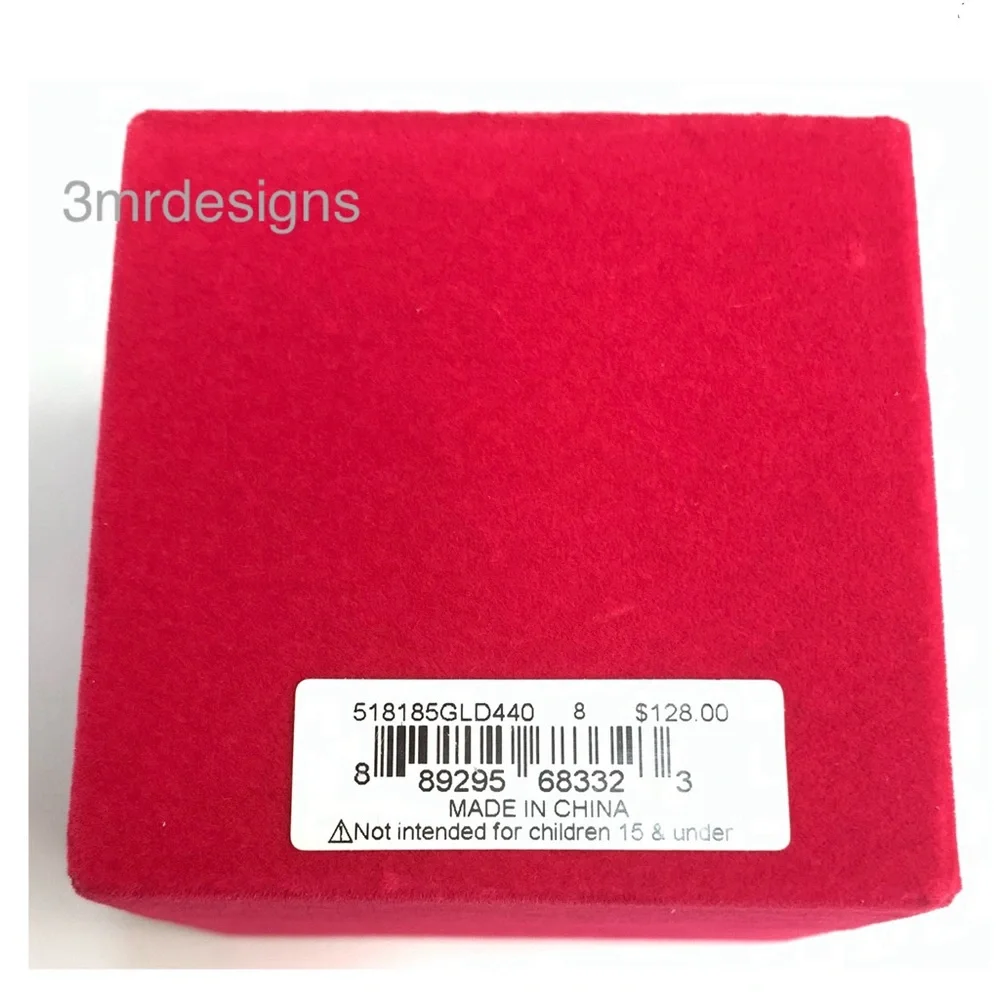 NWT KURT GEIGER LONDON Oval-Cut Gold Tone Turquoise CZ Crystal X-Large Ring - Picture 12 of 12